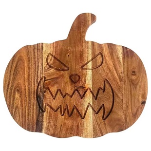 Creative Pumpkin-shaped Wooden Cutting Board Halloween Decorative Fruit snack Plate Home Steak Bread Cutting Board Cooked Food Board