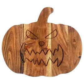 创意南瓜造型木菜板万圣节装饰水果零食盘家居牛排面包切板熟食板