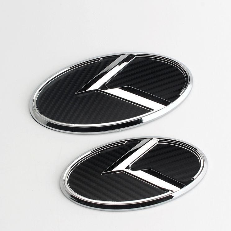 Suitable for Kia K5 modification with herringbone logo, front and rear K logo modification, car emblem, K grille emblem, and rear emblem
