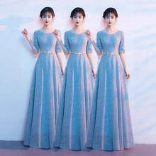 大合唱团演出服女长裙2025新款高端中老年舞台表演红歌比赛晚礼服