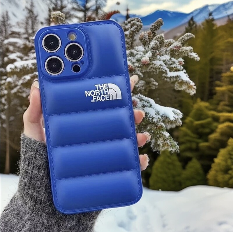 Cross-Border European and American Style down Jacket iPhone 16 Pro Max Phone Case, Simple Anti-Drop Protective Cover for Apple 17 Couple 13