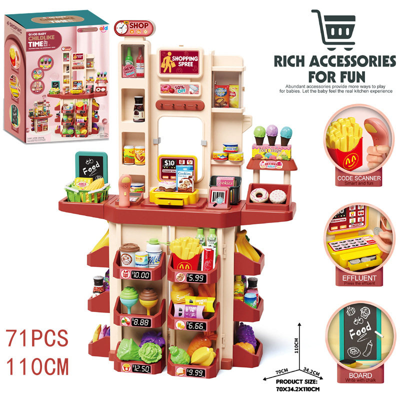 71PCs rojo mesa de supermercado 3,4 kg