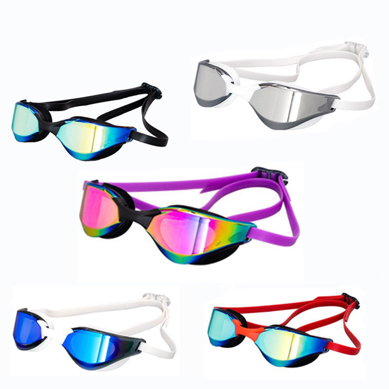 Gafas de Natación de Alta Definición Galvanizadas para Entrenamiento, PC y Silicona, Antivaho
