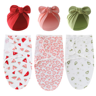Europe and the United States cross-border newborn baby cotton sleeping bag swaddling towel kick-proof baby hat suit children's bag blanket