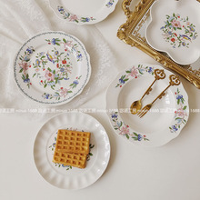 復古歐式中國風西餐陶瓷盤子家用菜盤子湯盤沙拉甜品點心盤子擺盤