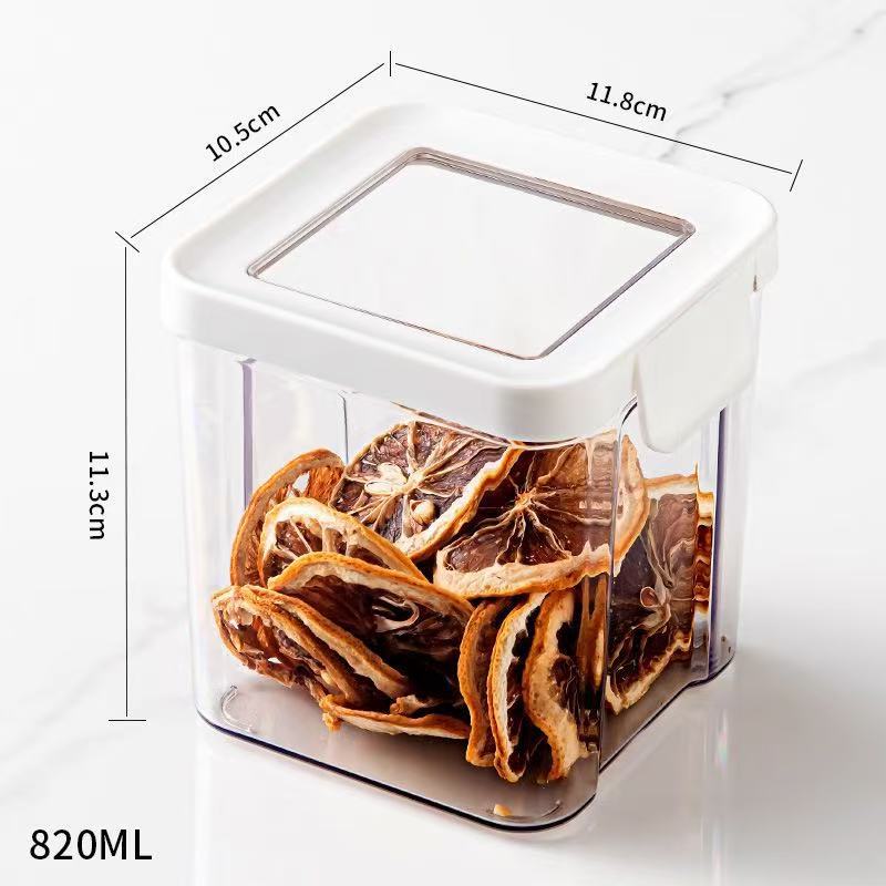 Tarro sellado de plástico grado alimenticio para granos nueces y frijoles