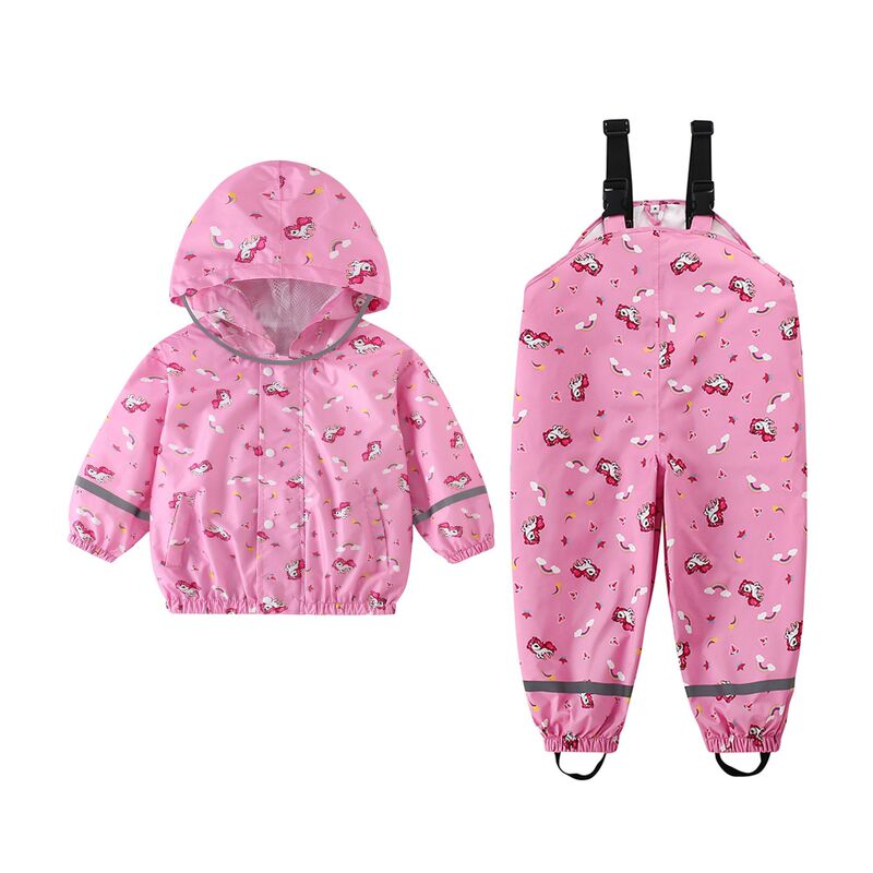Children's raincoat and rainpants set, wading pants, waterproof gear for beach activities, kindergarten sand play outfit, water play jumpsuit, cross-border Children's raincoat and rainpants set, wading pants, waterproof gear for beach activities, kindergarten sand play outfit, water play jumpsuit, cross-border