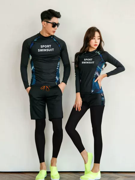 Sunscreen Quick-drying Diving Suit Men's Split Long-sleeved Trousers Snorkeling Jellyfish Suit Warm Swimwear for Couple Women's Surf Suit