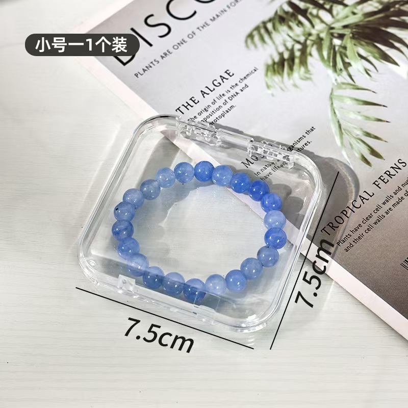 Caja de almacenamiento de plástico transparente a prueba de polvo y antioxidante Pulsera Pulsera Pulsera Joyas Wenwan Caja de almacenamiento con cuentas Escritorio
