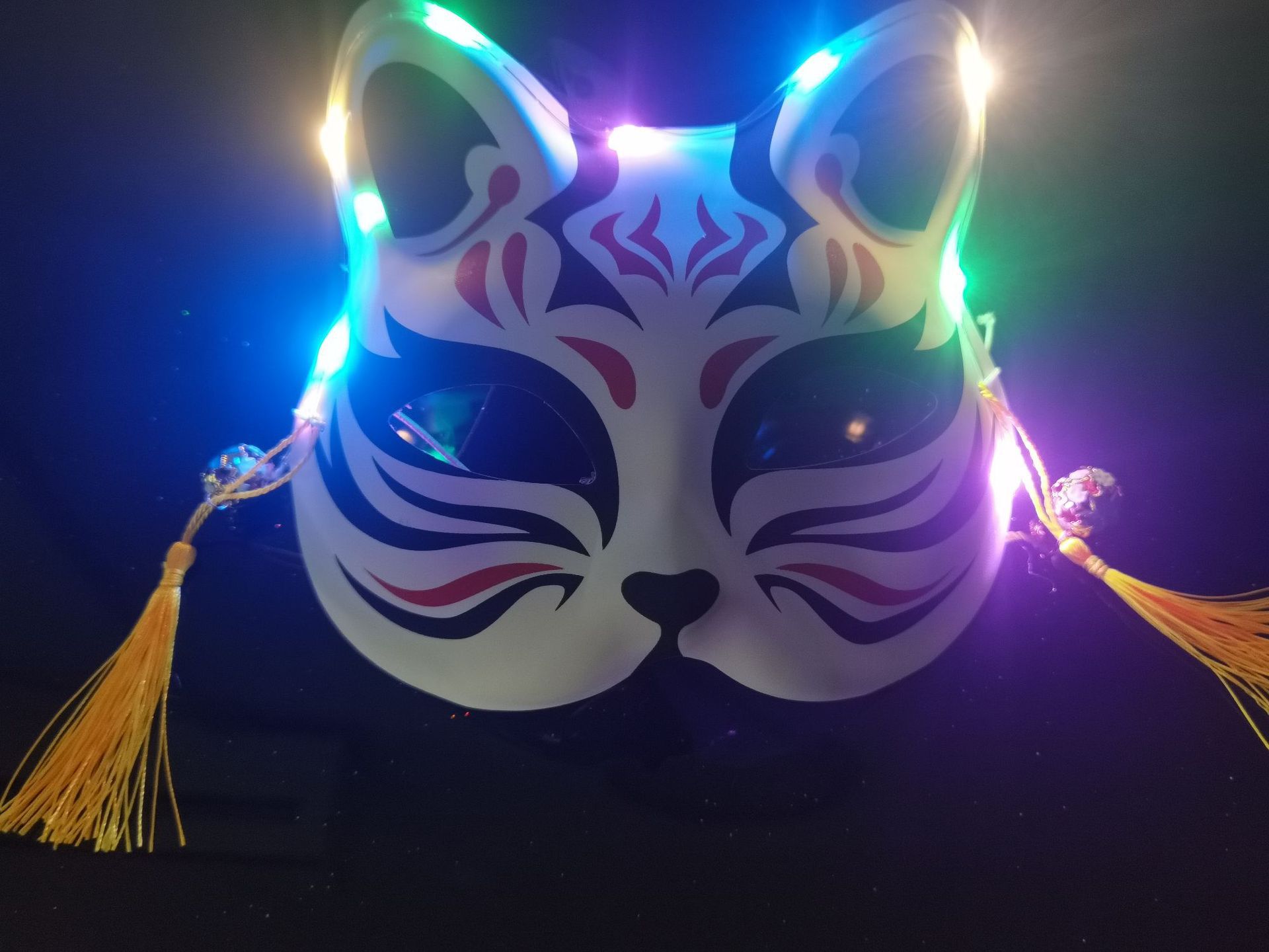 国境を越えたキツネ猫の顔マスクネット赤同金全顔古風マスクメーカー直販