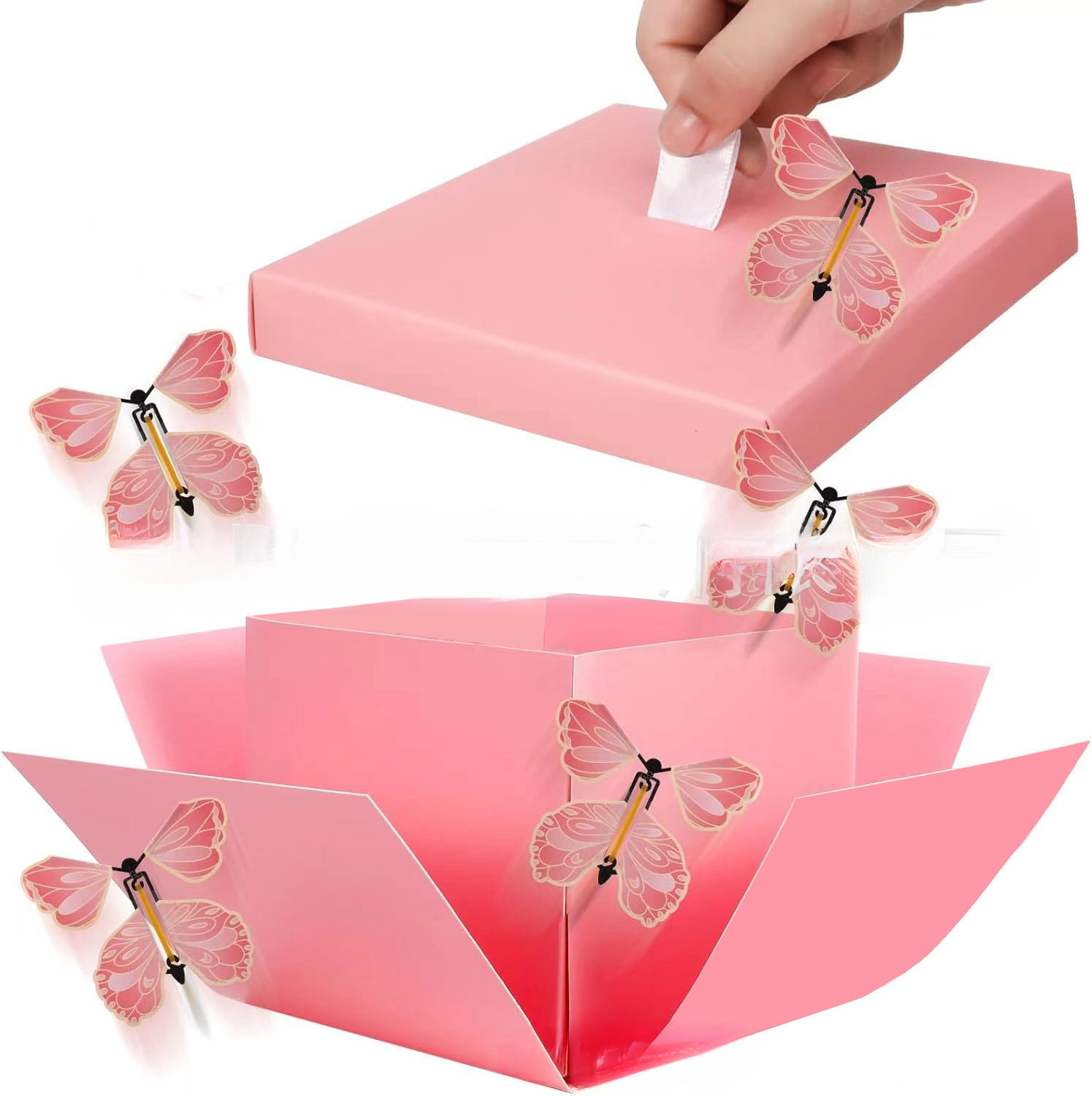 (Cross-border trading), gift box with butterfly, postcard, travel version, Birthday gift 5