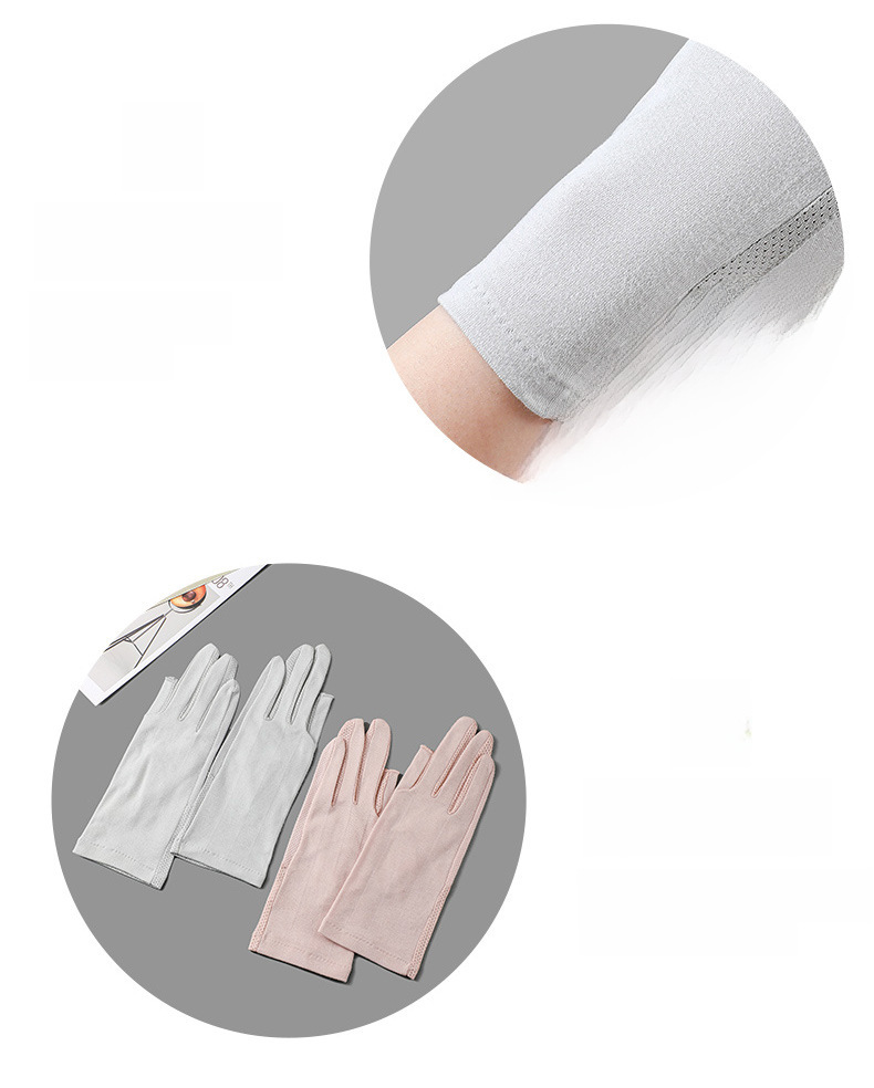 7094 Spring, Summer and Autumn Women's Thin Lace Exposure Finger Leakage Finger Riding Driving Riding Ride UV Protection Sunscreen Gloves_maomaolike.com