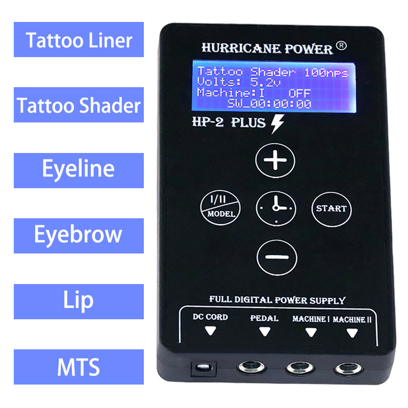Amazon HP - 2 regulador de potencia de tatuaje multifuncional herramienta de tatuaje de potencia de bordado de frecuencia variable
