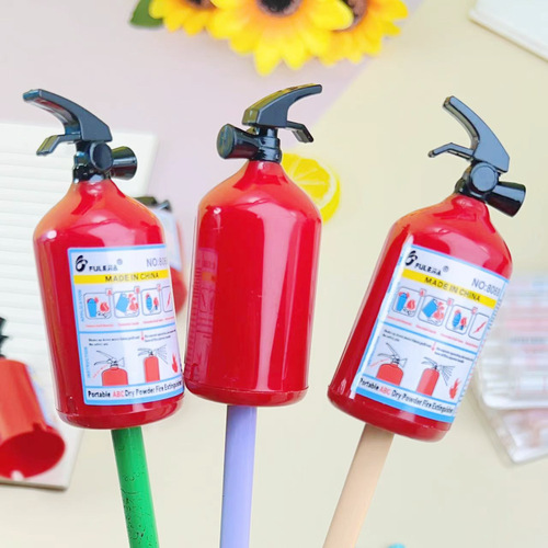 Cartoon-shaped creative fire extinguisher pencil sharpener, single hole pencil sharpener, children's pencil sharpener, primary school student stationery