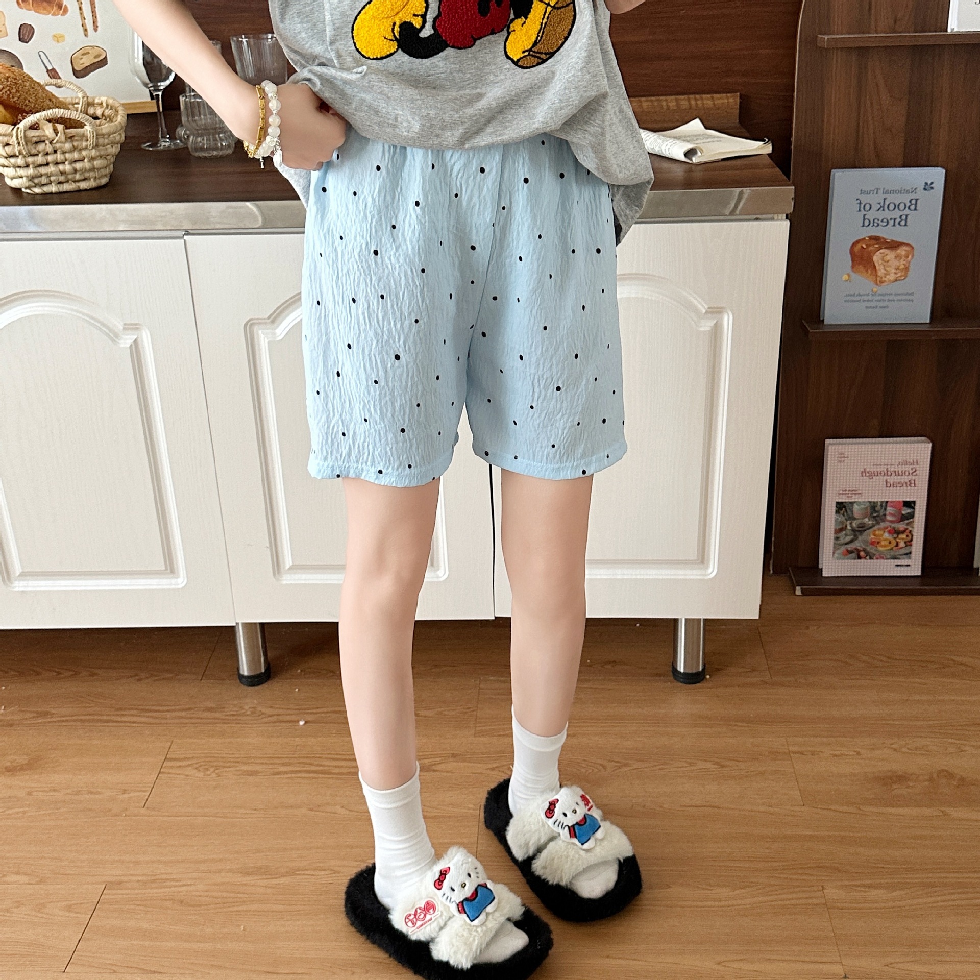 폴카 도트 블루 반바지
