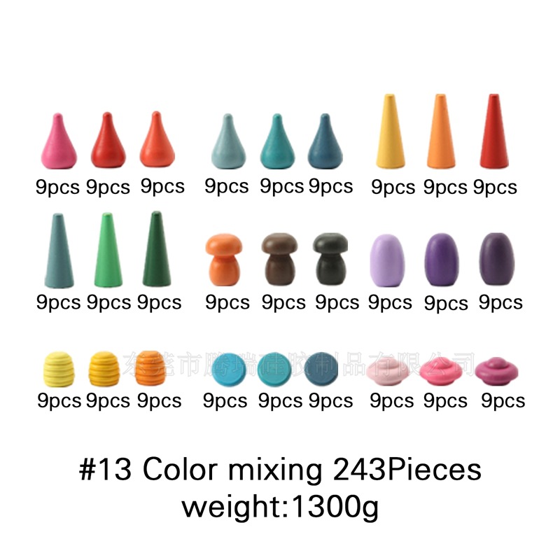 Nordic ins estilo cambiante del arco iris Bloques de Construcción Para Niños jengle pila de música juguetes educativos de educación temprana Montessori material didáctico