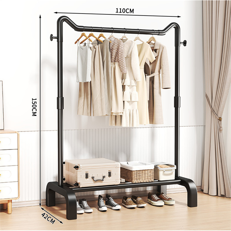 Percha de secado de ropa de piso dormitorio doméstico cuelga ropa plegable simple dormitorio interior móvil estante de sombrero de ropa fresca