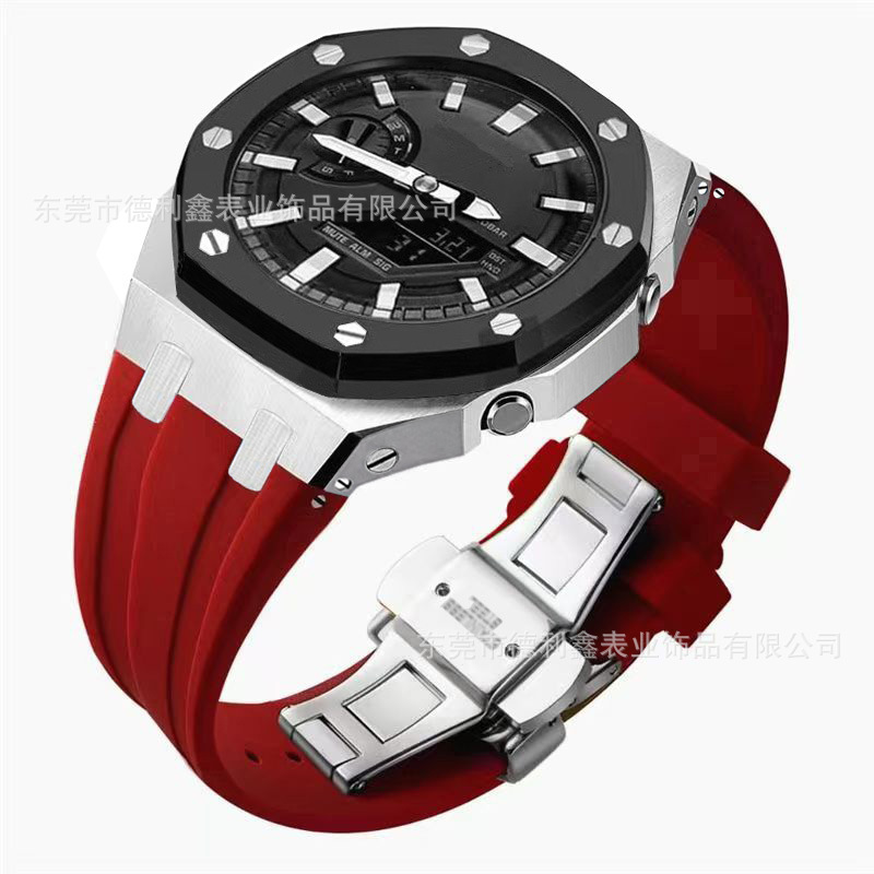 Suitable For Casio Ga-2100 Stainless Steel Case Tape Butterfly Buckle Farm Oak Tape Ga2110 2100Gb