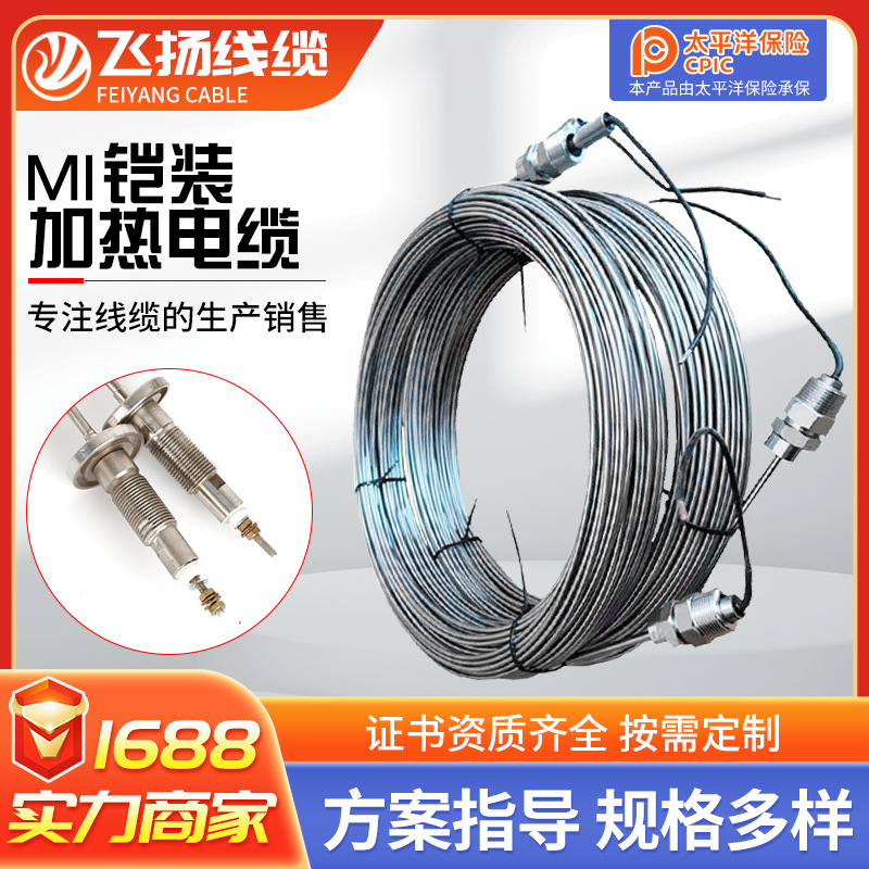 MI armored tropical pipeline anti freezing insulation heating wire insulation waterproof high temper