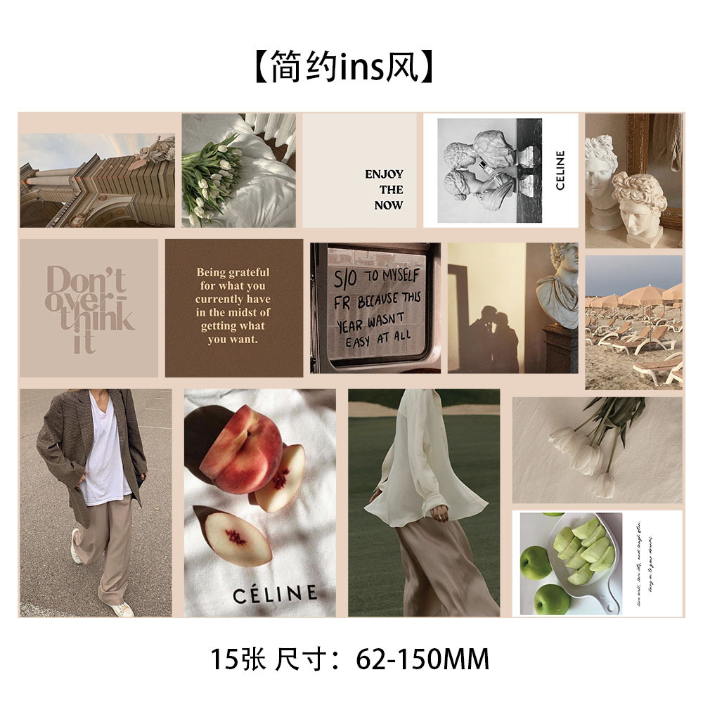 10 tarjetas de tinta micro tarjetas postales de dibujos animados de alto nivel dormitorio posters de pared decoración de fondo pegatinas de pared