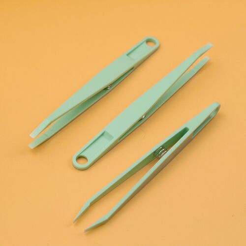 Stainless steel tweezers, precision flat tip tweezers, plastic flat tips, high quality tweezers, repair handmade DIY gadgets