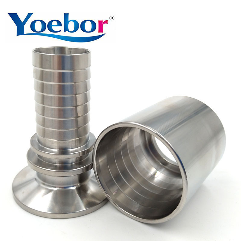 316L 304食品级扣压式软管接头 不锈钢扣压式胶管快装卡盘接头