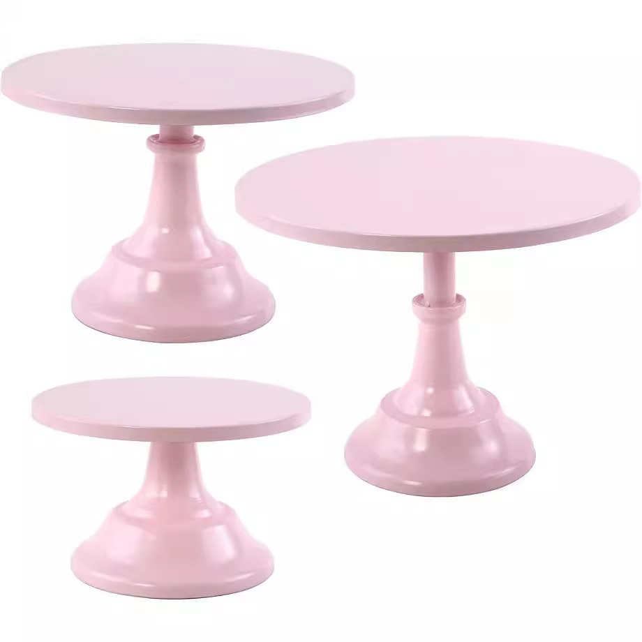 Estante de pastel de metal europeo tienda de té de leche dulces dulces dulces bandeja de pies altos props de boda bandeja de pastel decoración