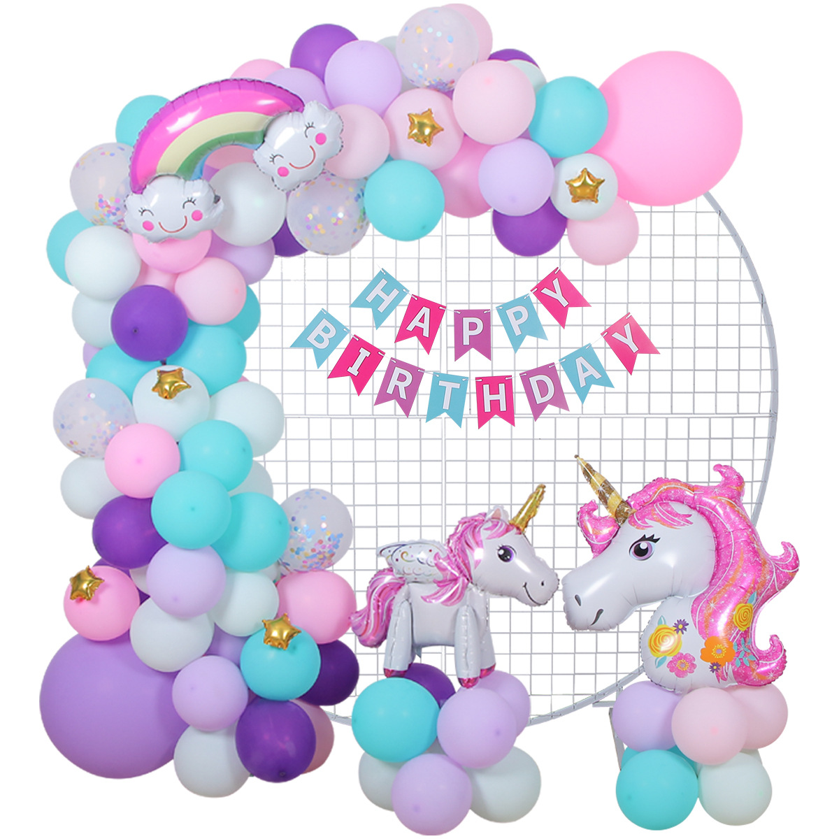 Globo decoración unicornio globo fiesta de cumpleaños para niños escena de diseño de fiesta de látex redondo de 10 pulgadas