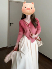 法式毛衣女miu系新款超火秋冬针织开衫女外套绝美早秋穿搭上衣女