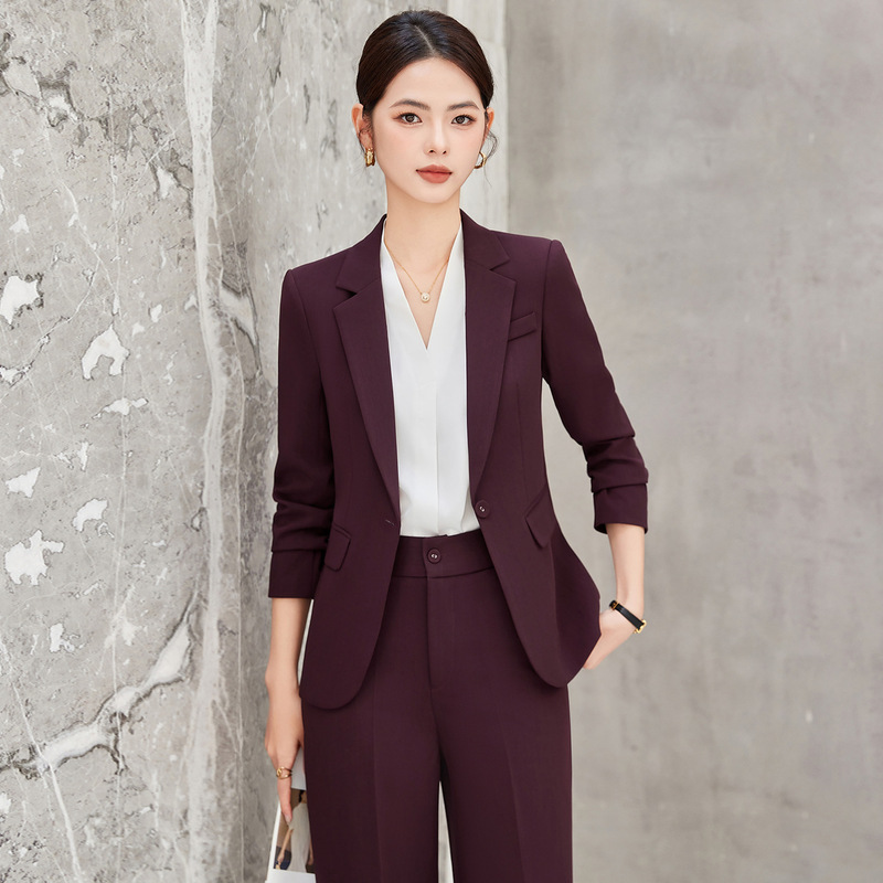 Women's professional suit 2026 new style, elegant and sophisticated, suitable for hosts, small suit with pants, for formal events, banquets, and formal wear
