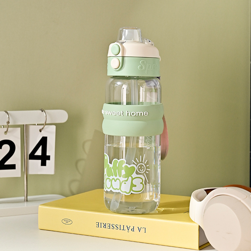 Taza de paja de alto valor de diseño creativo taza de agua de plástico no se rompe niñas taza de paja de gran capacidad resistente a altas temperaturas