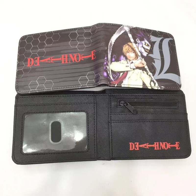 Death Note L noche Shenyue mi Haisha juego de dibujos animados billetera periférica corto horizontal monedero estudiante titular la tarjeta