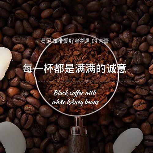 White kidney bean black coffee sucrose-free low-fat instant coffee powder hot and cold double brew late-night American bagged coffee