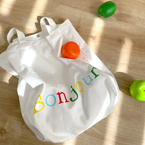 Amazon cross-border supply/ins style Korean style solid color shoulder bag simple canvas bag college student class canvas bag