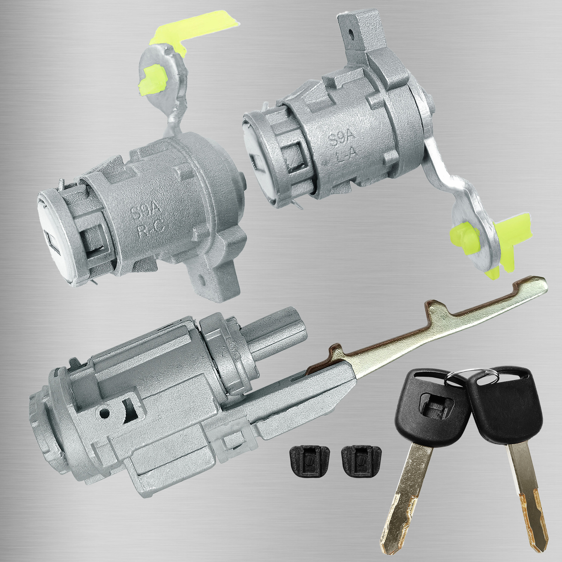 Cilindro de cerradura de puerta con interruptor de encendido para Honda CRV Civic Accord Odyssey antiguo, OE:72185-S9A-013