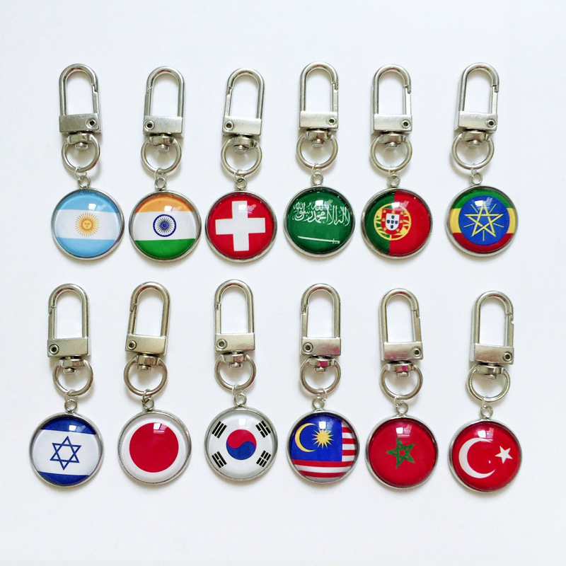 13g Weight Bag Pendant, Keychain Classification 1 Piece Quantity Holiday, Daily Occasion 316 Stainless Steel , Alloy Material National Flag Pattern Epoxy Design Simple Style Style 1 Piece Simple Style National Flag 316 Stainless Steel Alloy Epoxy Bag Pendant Keychain 2