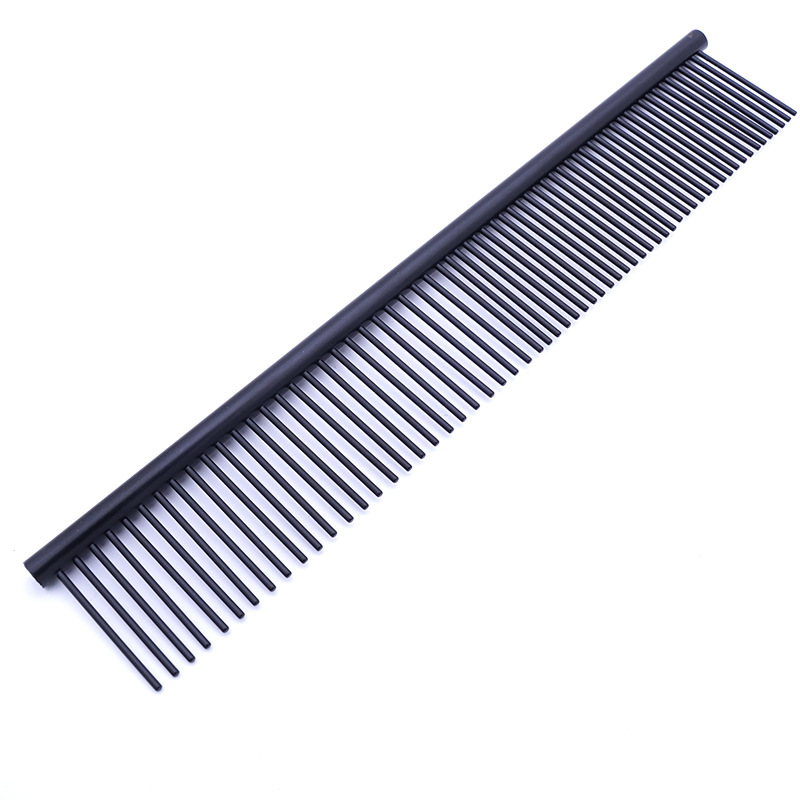 Directo de fábrica suministros Para Mascotas de acero inoxidable de color salto peine de la belleza Golden Retriever peine de pelo largo al por mayor