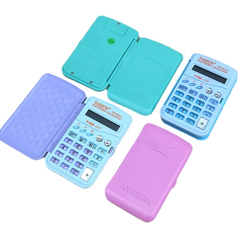 Милый портативный студенческий калькулятор, красочный, маленький, ручной, Dexin 328C, компьютер TAKSUN