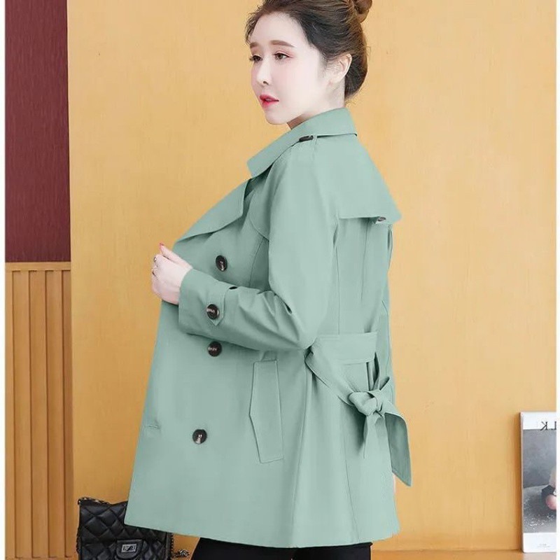 春秋风衣外套女2025新款减龄洋气显瘦休闲西装领风衣女士气质外套