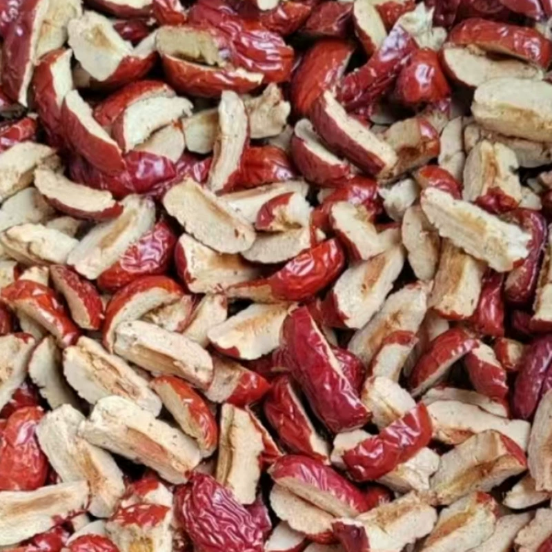 Свежие без씨 мягкие кусочки зизифуса, мясо красного зизифуса без косточек, сырье первичного продукта, свежий оригинальный вкус, без добавок, оптовая цена