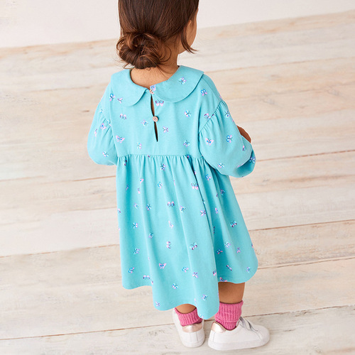Little maven autumn European and American children's dress long-sleeved princess dress children's skirt home pure cotton children's skirt