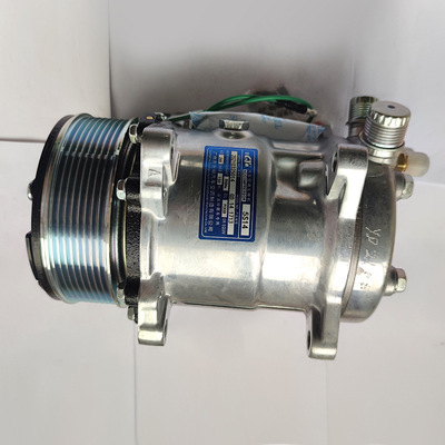 Cold storage Crew equipment Cooling parts compressor Assembly -5H14 8PK 24V R404A Upper threaded outlet
