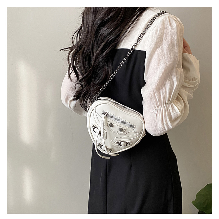 Women's Small All Seasons Pu Leather Solid Color Streetwear Heart