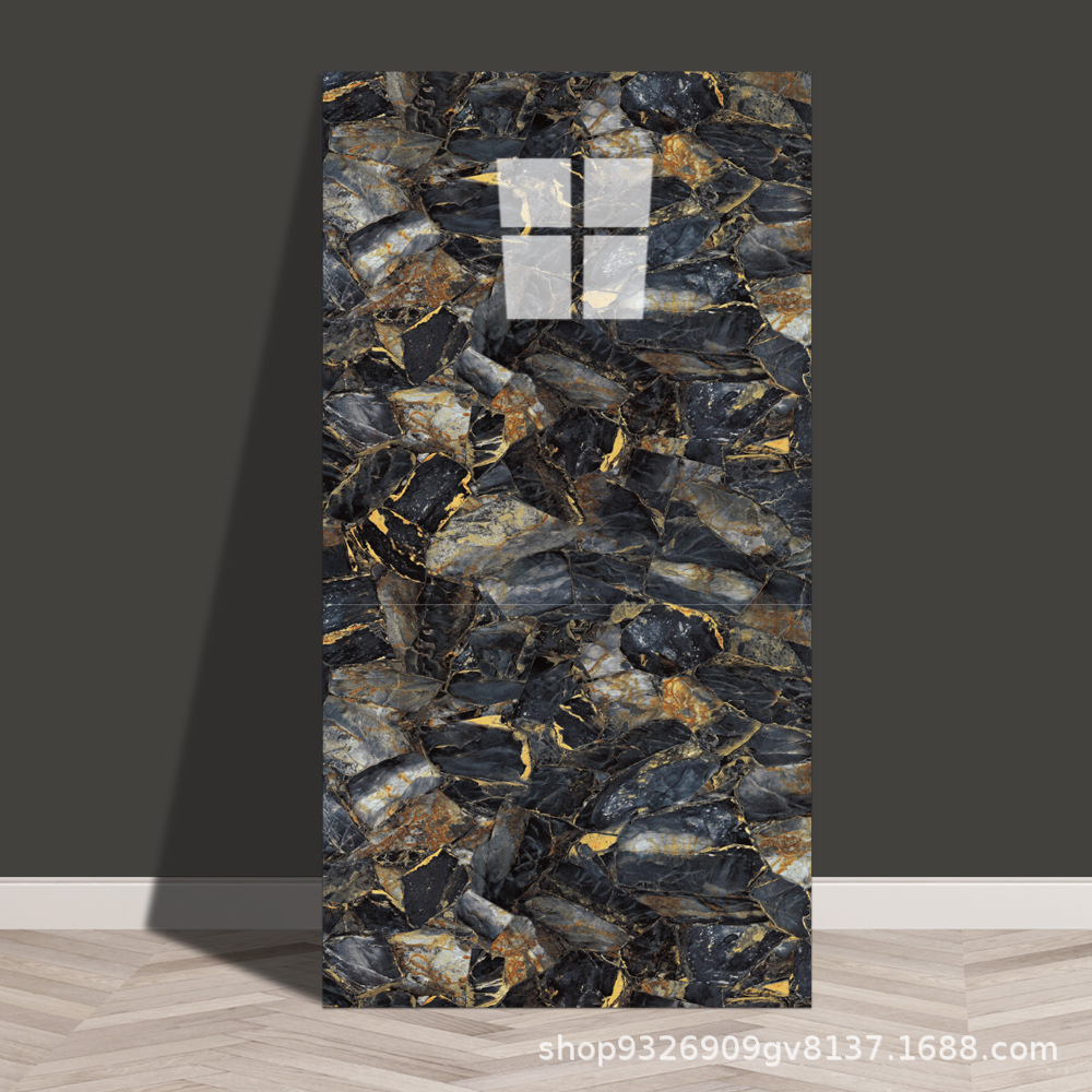 Autoadhesivo adhesivo de pared transfronterizo papel de pared de aluminio plástico imitación de azulejos adhesivo a prueba de agua a prueba de humedad papel de pared decorativo de fondo de baño