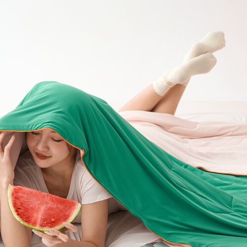  Summer Cooling Quilt Class A Watermelon Cooling Quilt 150g Cooling Silk Summer Quilt Gift Air Conditioner Quilt Cooling Feeling Melon Quilt