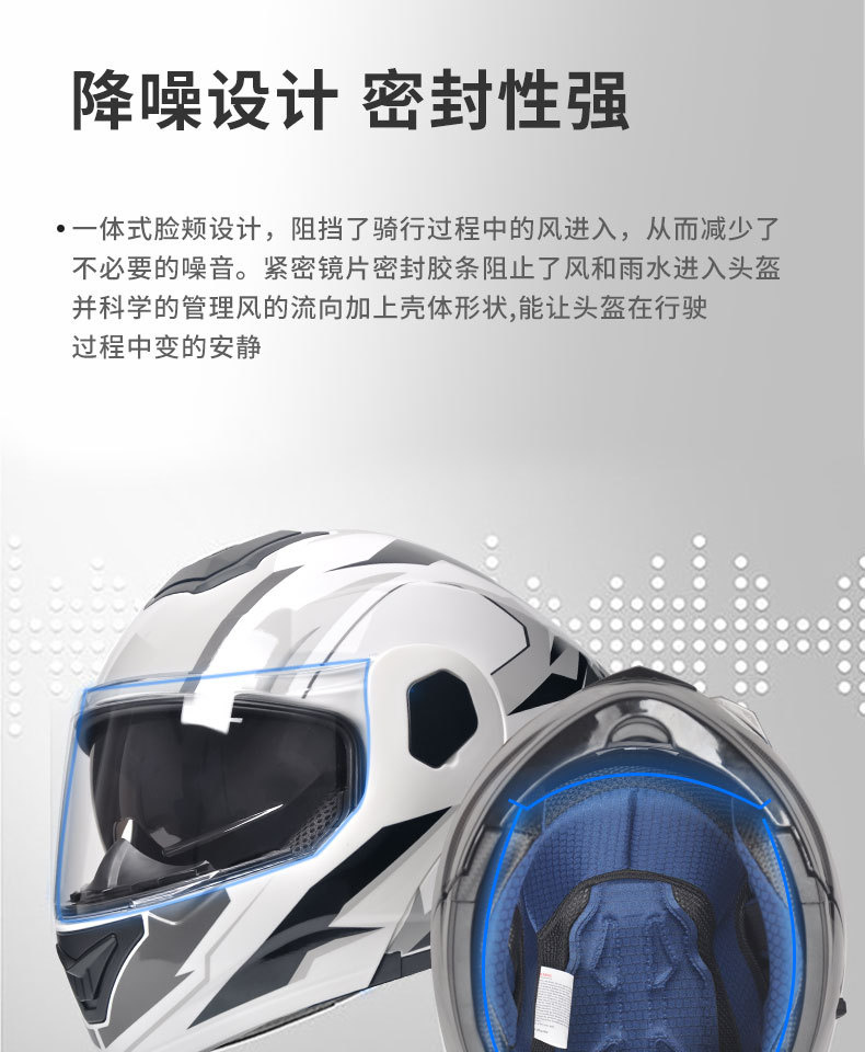 Foreign Trade Dot Certified Motorcycle Helmet, Motorcycle Full-Face Helmet, Personalized Four-Season Electric Vehicle Safety Helmet, Large Tail Fin Revealed