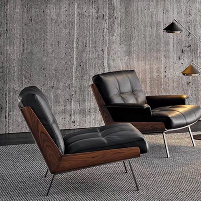Daiki sofá individual lujo ligero perezoso sala de estar de madera maciza dormitorio silla de relajación balcón sillón diseñador en línea