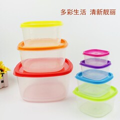 メーカーの現物7点セットの鮮度保持箱が鏡にまたがっている虹の収納箱の四角形の円形の長方形の収納箱です。