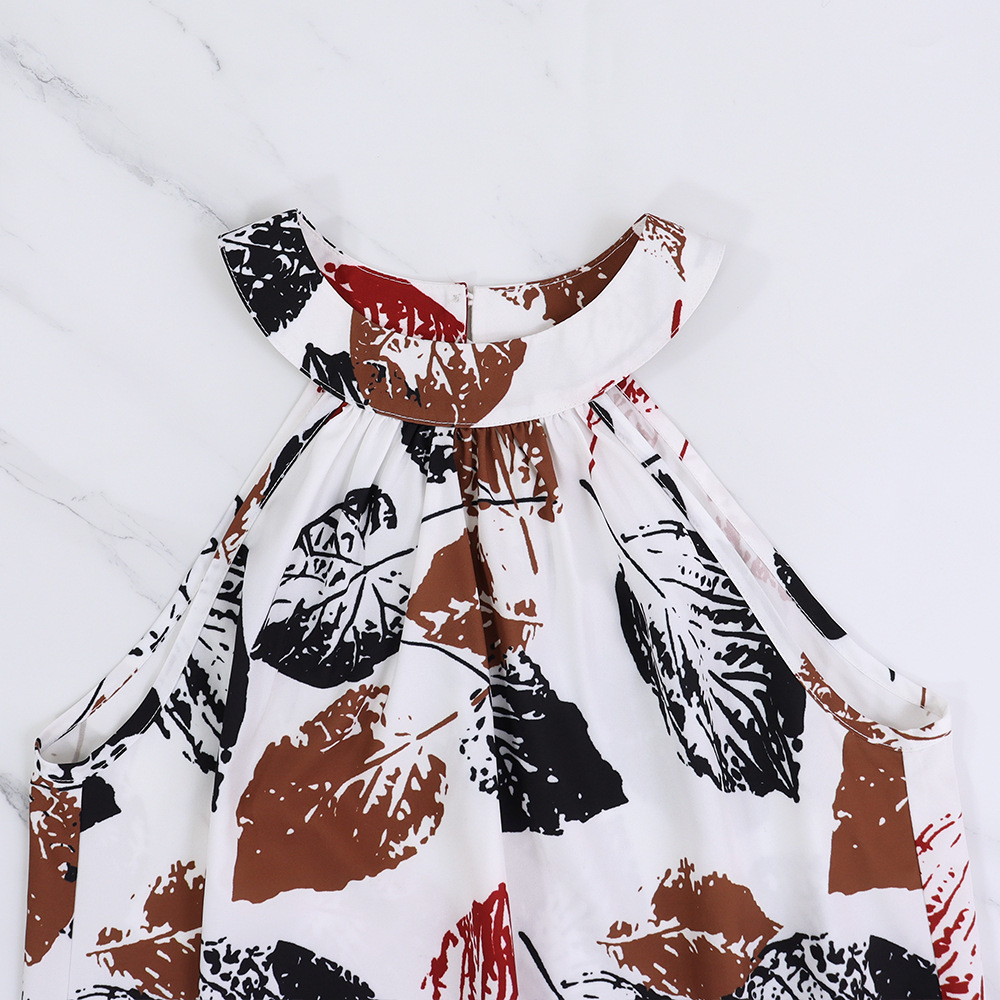 Printed Halter Summer Dress