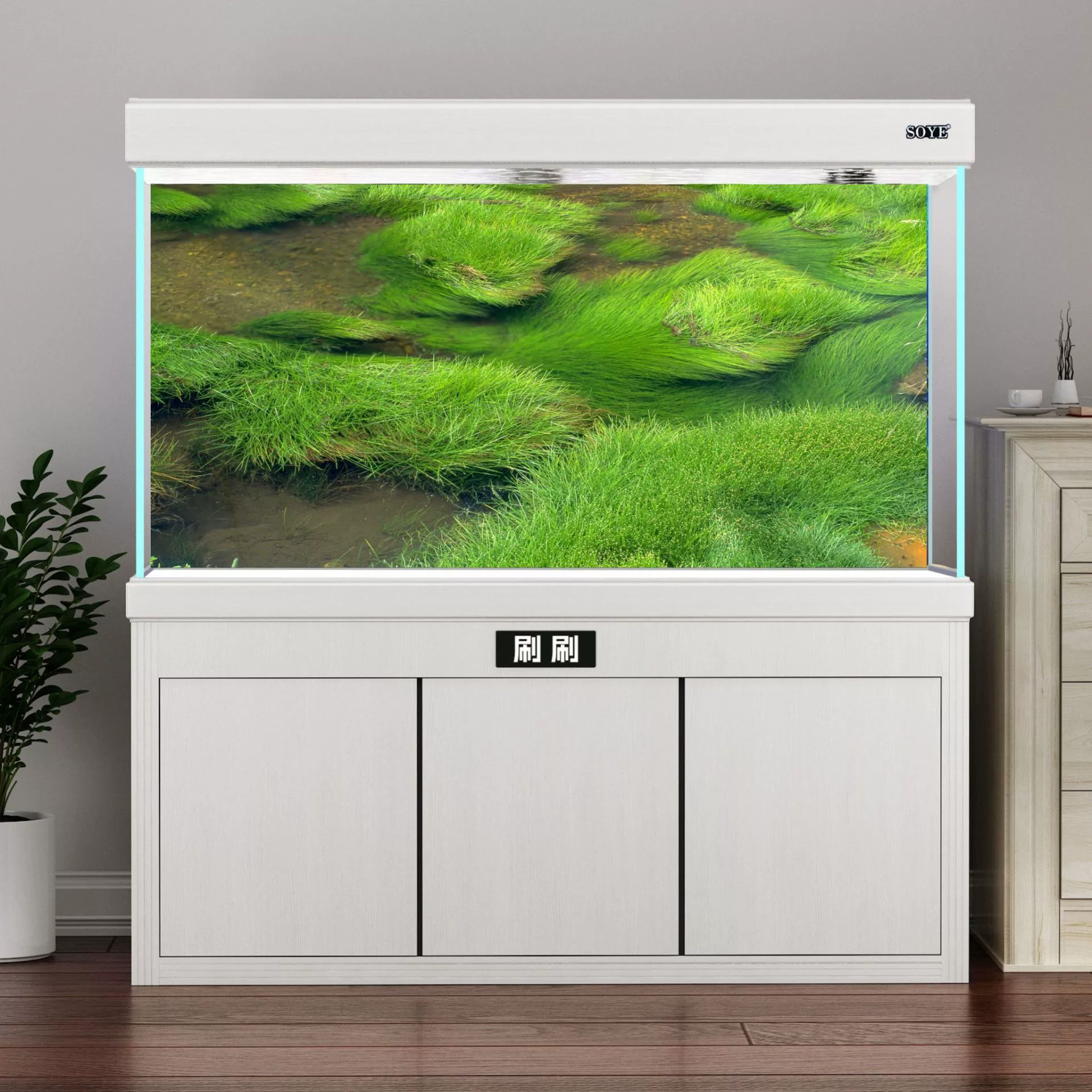 Аквариум, наклейка, трёхмерные декорации, 3D